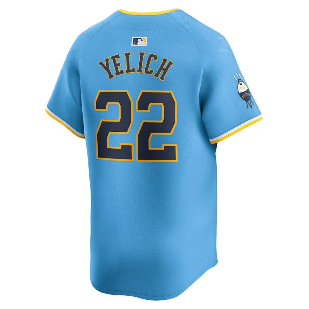 Christian Yelich Milwaukee Brewers Nike City Connect Limited Player Jersey - Powder Blue Jerseys