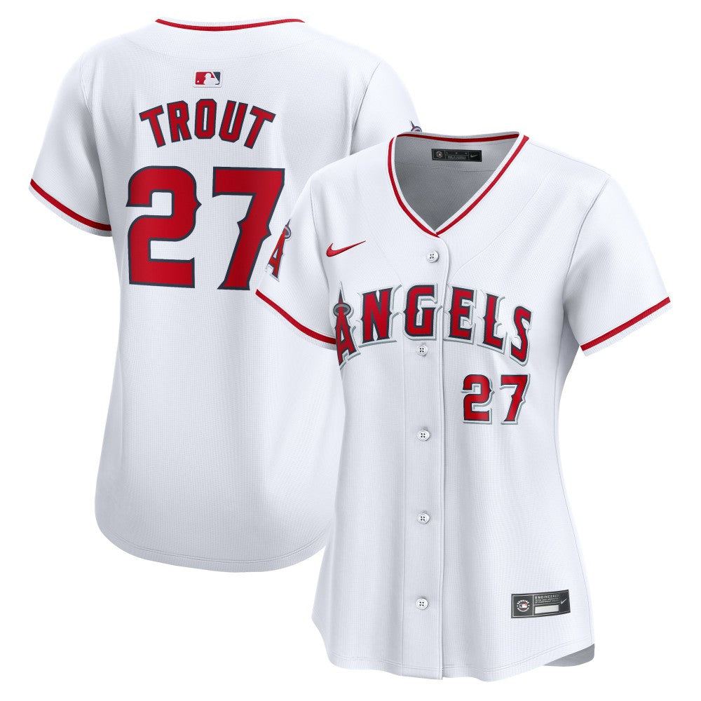 Mike Trout Los Angeles Angels Nike Women's Home Limited Player Jersey - White Jerseys