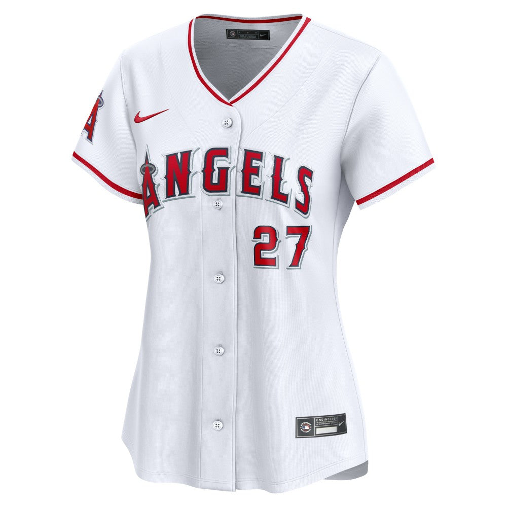 Mike Trout Los Angeles Angels Nike Women's Home Limited Player Jersey - White Jerseys