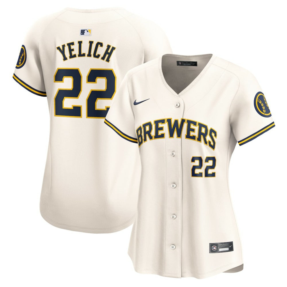 Christian Yelich Milwaukee Brewers Nike Women's Home Limited Player Jersey - Cream Jerseys