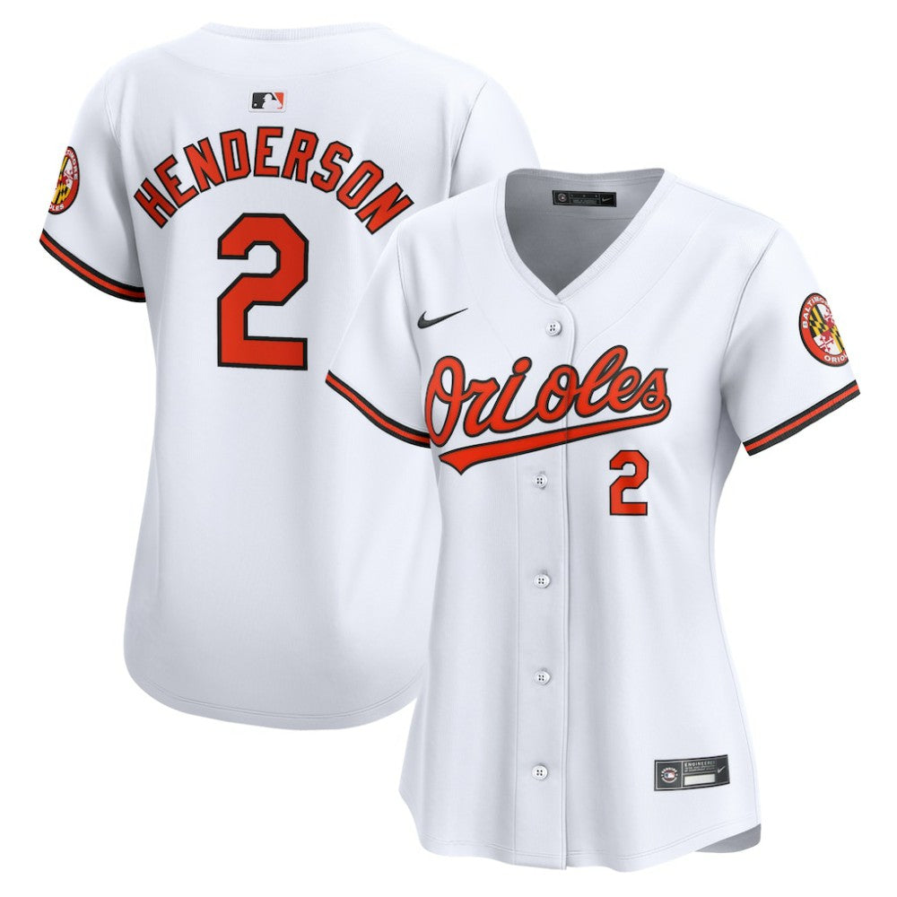 Gunnar Henderson Baltimore Orioles Nike Women's  Home Limited Player Jersey - White Jerseys