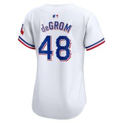 Jacob deGrom Texas Rangers Nike Women's Home Limited Player Jersey - White Jerseys