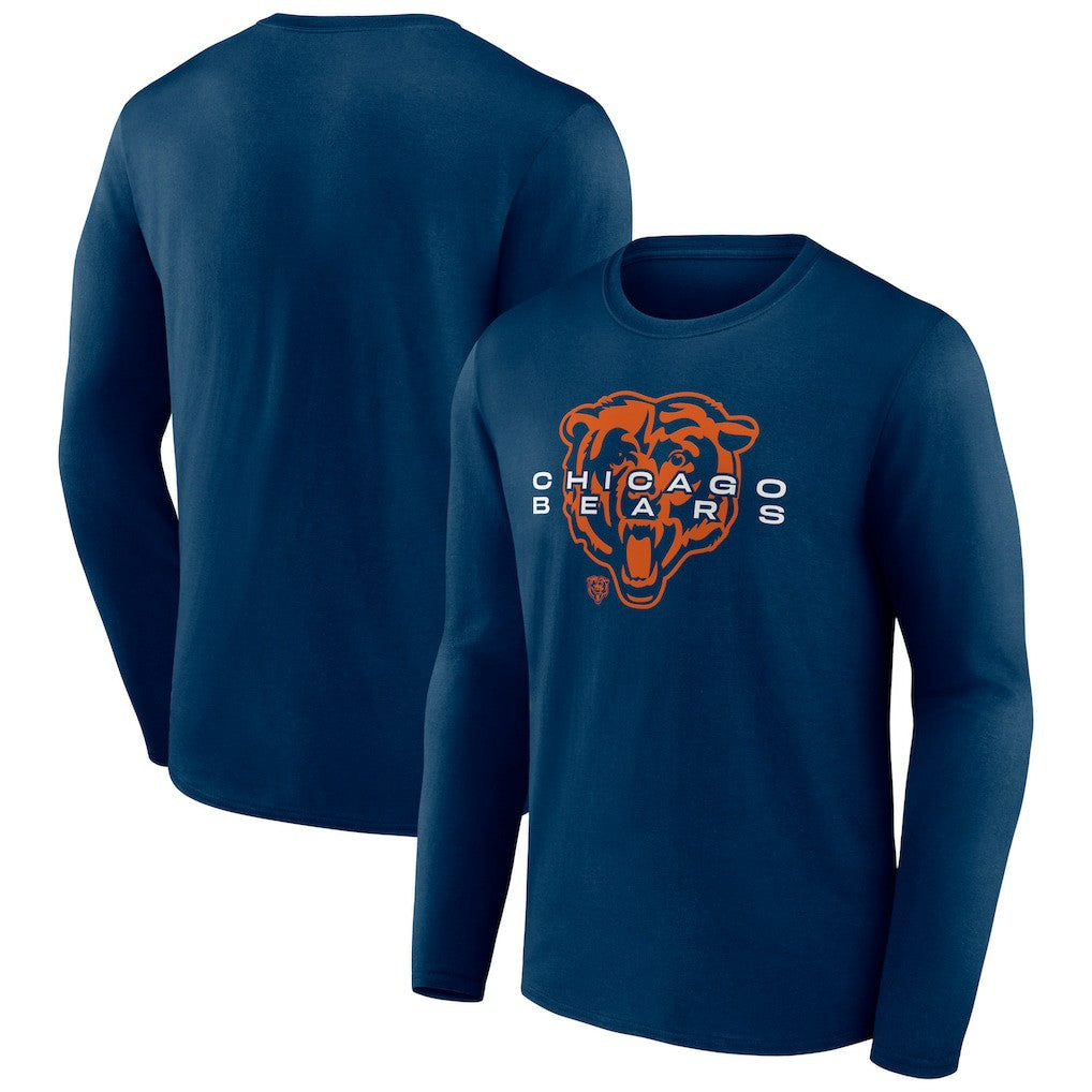 Chicago Bears Advance to Victory Long Sleeve T-Shirt - Navy T-shirts