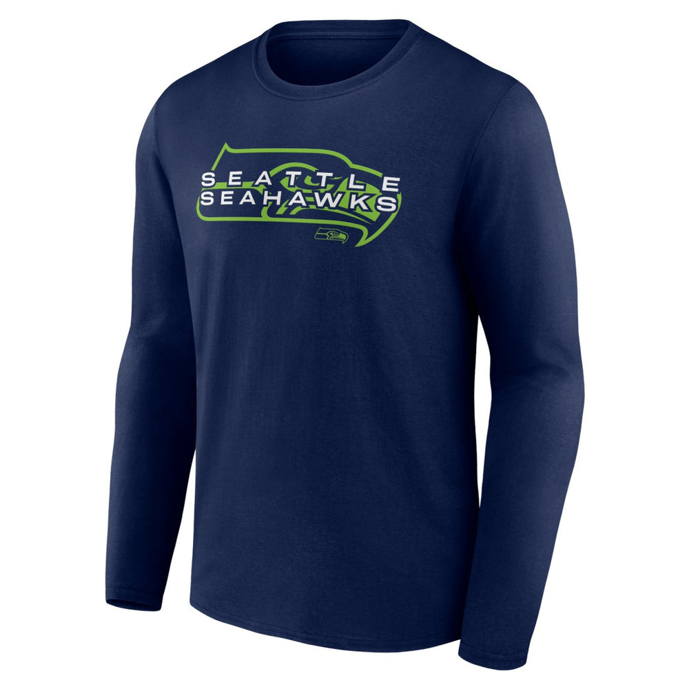 Seattle Seahawks Advance to Victory Long Sleeve T-Shirt - College Navy T-shirts