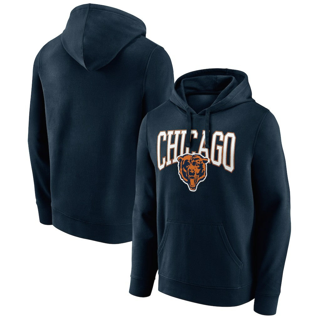 Chicago Bears Gridiron Classics Campus Standard Pullover Hoodie - Navy Hoodies