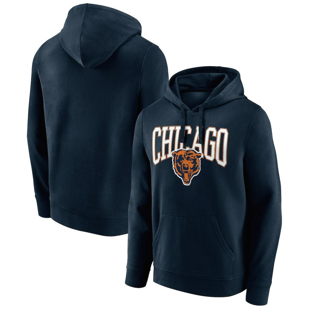 Chicago Bears Gridiron Classics Campus Standard Pullover Hoodie - Navy Hoodies