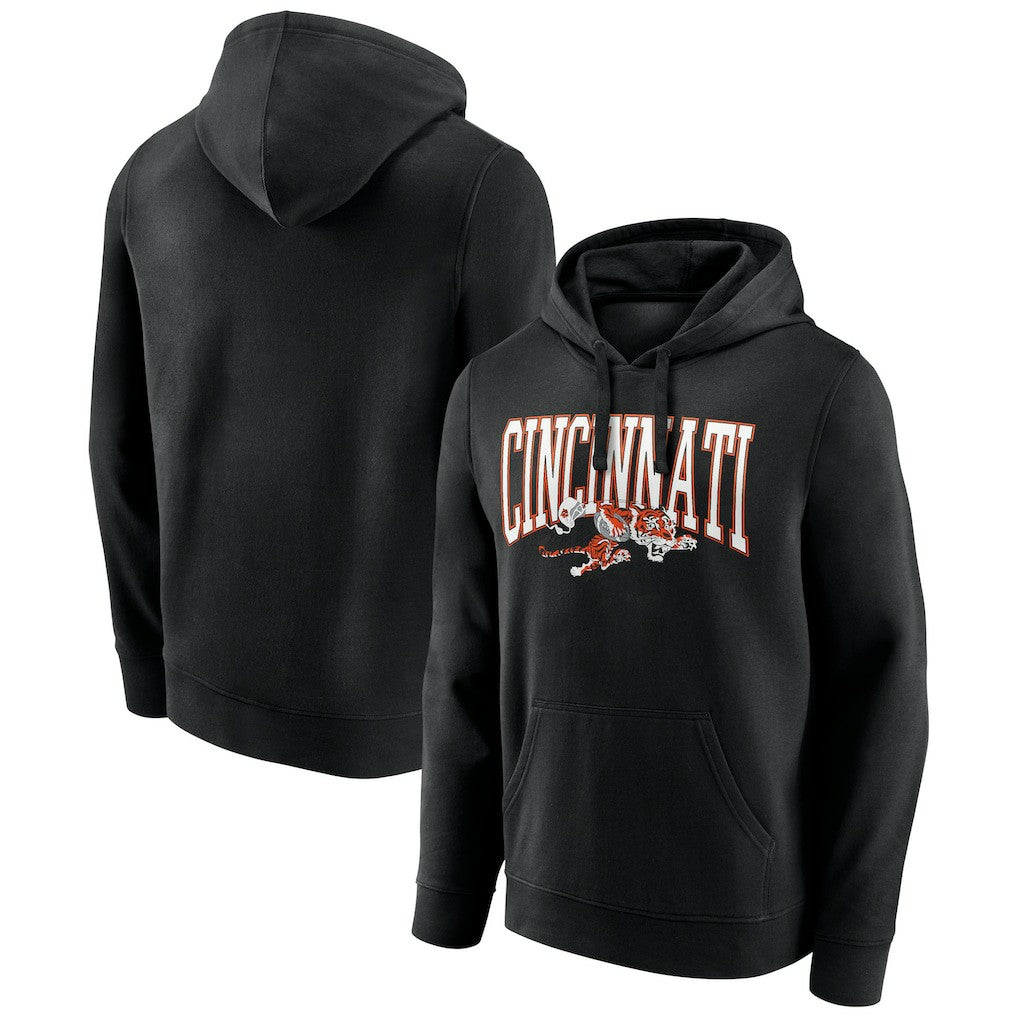 Cincinnati Bengals Gridiron Classics Campus Standard Pullover Hoodie - Black Hoodies