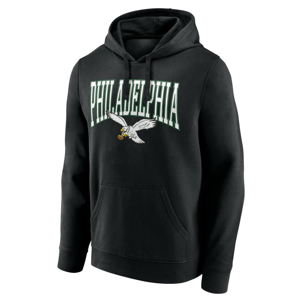 Philadelphia Eagles Gridiron Classics Campus Standard Pullover Hoodie - Black Hoodies