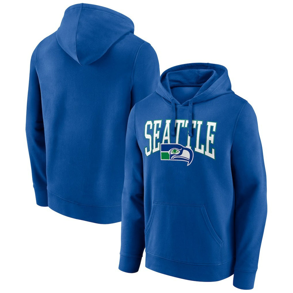 Seattle Seahawks Gridiron Classics Campus Standard Pullover Hoodie - Royal Hoodies