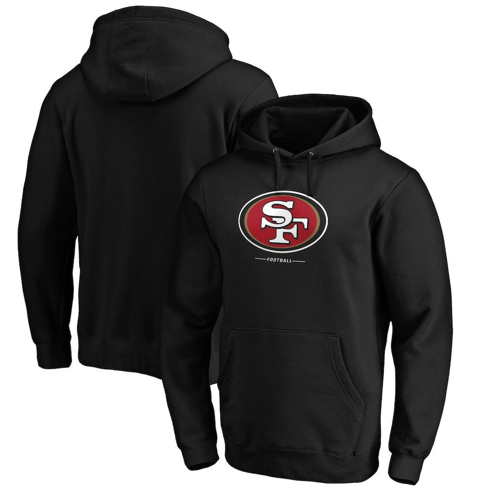 San Francisco 49ers Team Lockup Pullover Hoodie - Black Hoodies