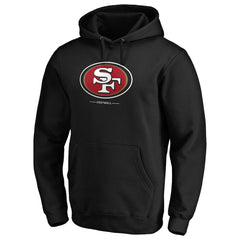 San Francisco 49ers Team Lockup Pullover Hoodie - Black Hoodies