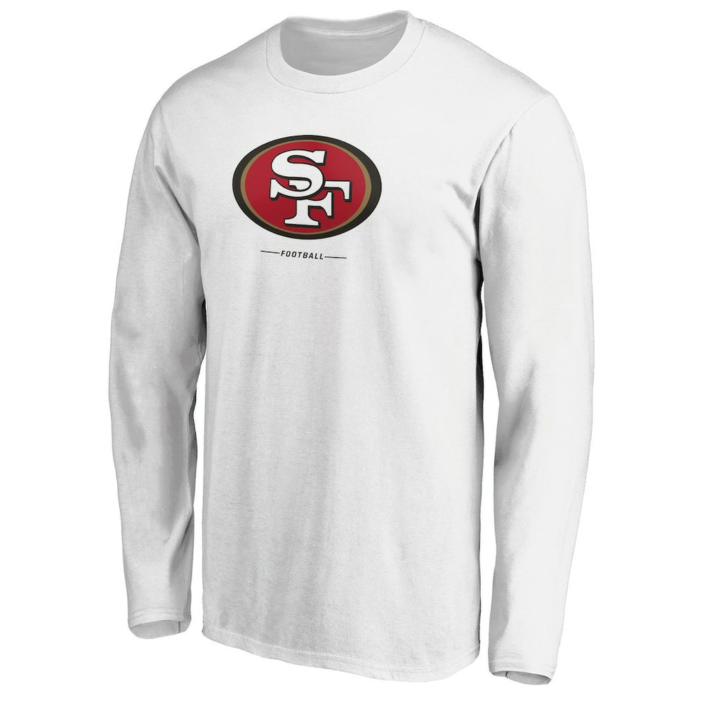 San Francisco 49ers Team Lockup Long Sleeve T-Shirt - White T-shirts