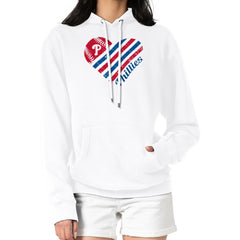 Philadelphia Phillies G-III 4Her by Carl Banks Women's Heart Fleece Pullover Hoodie - White Hoodies