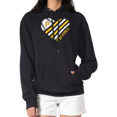 Pittsburgh Pirates G-III 4Her by Carl Banks Women's Heart Fleece Pullover Hoodie - Black Hoodies