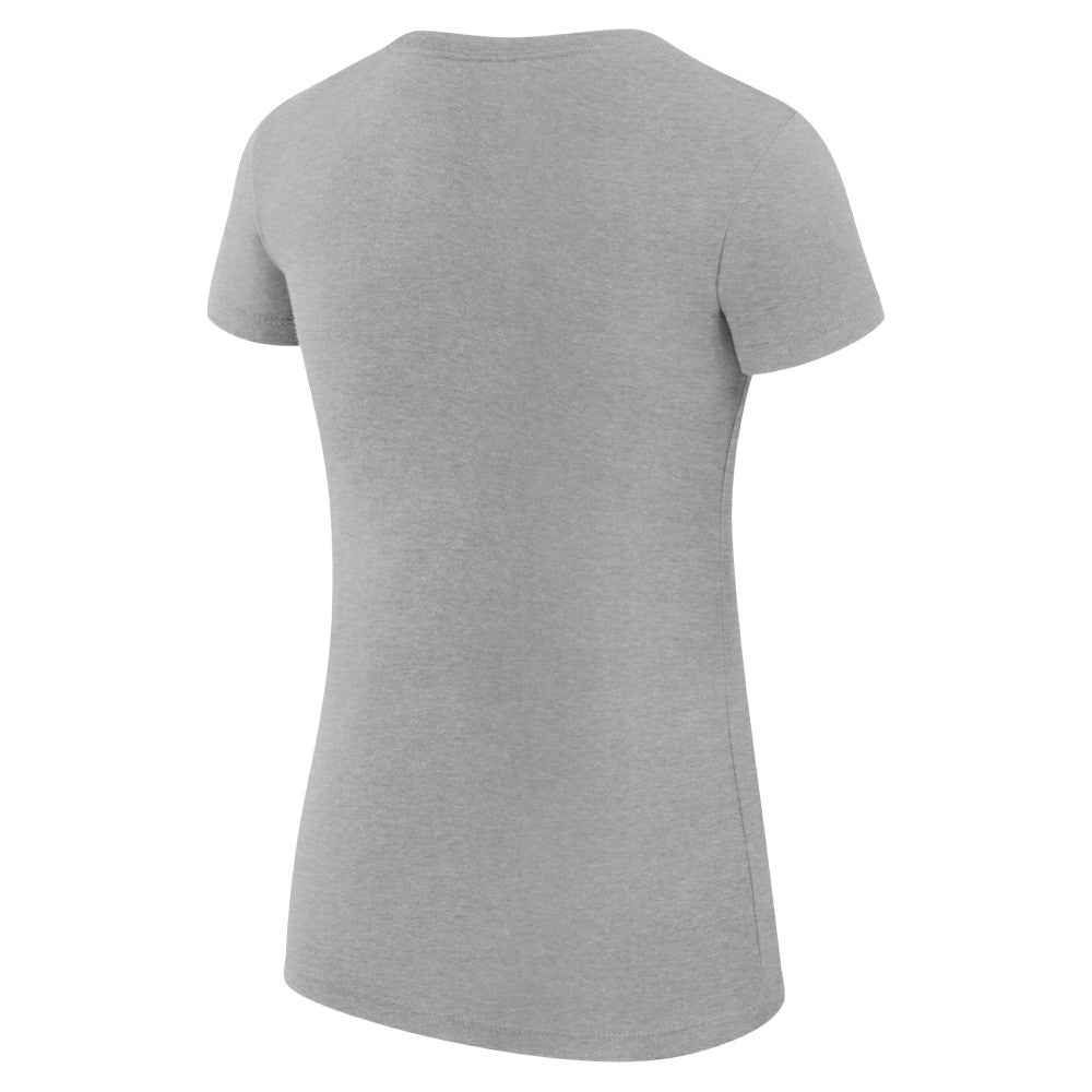 Cincinnati Reds G-III 4Her by Carl Banks Women's Super-Slim Fit Lightweight Heart Graphic T-Shirt - Heather Gray T-shirts