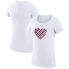 Cincinnati Reds G-III 4Her by Carl Banks Women's Super-Slim Fit Lightweight Heart Graphic T-Shirt - White T-shirts