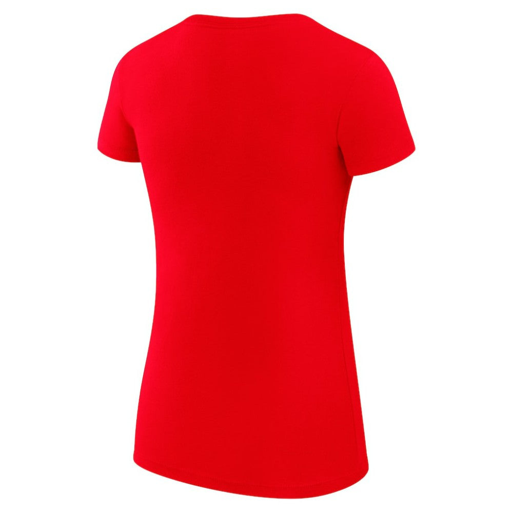 Cleveland Guardians G-III 4Her by Carl Banks Women's Super-Slim Fit Lightweight Heart Graphic T-Shirt - Red T-shirts