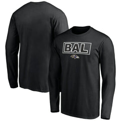 Baltimore Ravens Squad Throwbacks Long Sleeve T-Shirt - Black T-shirts