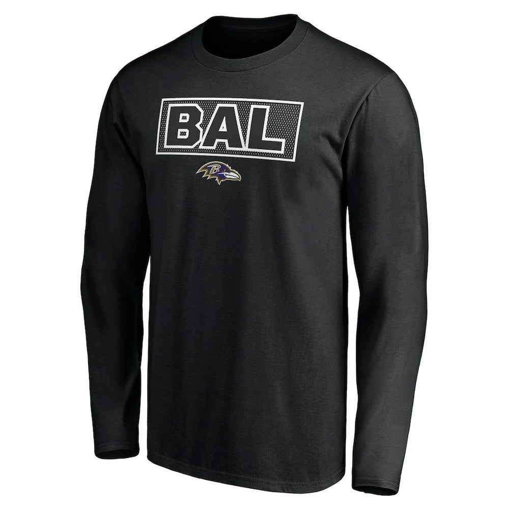 Baltimore Ravens Squad Throwbacks Long Sleeve T-Shirt - Black T-shirts