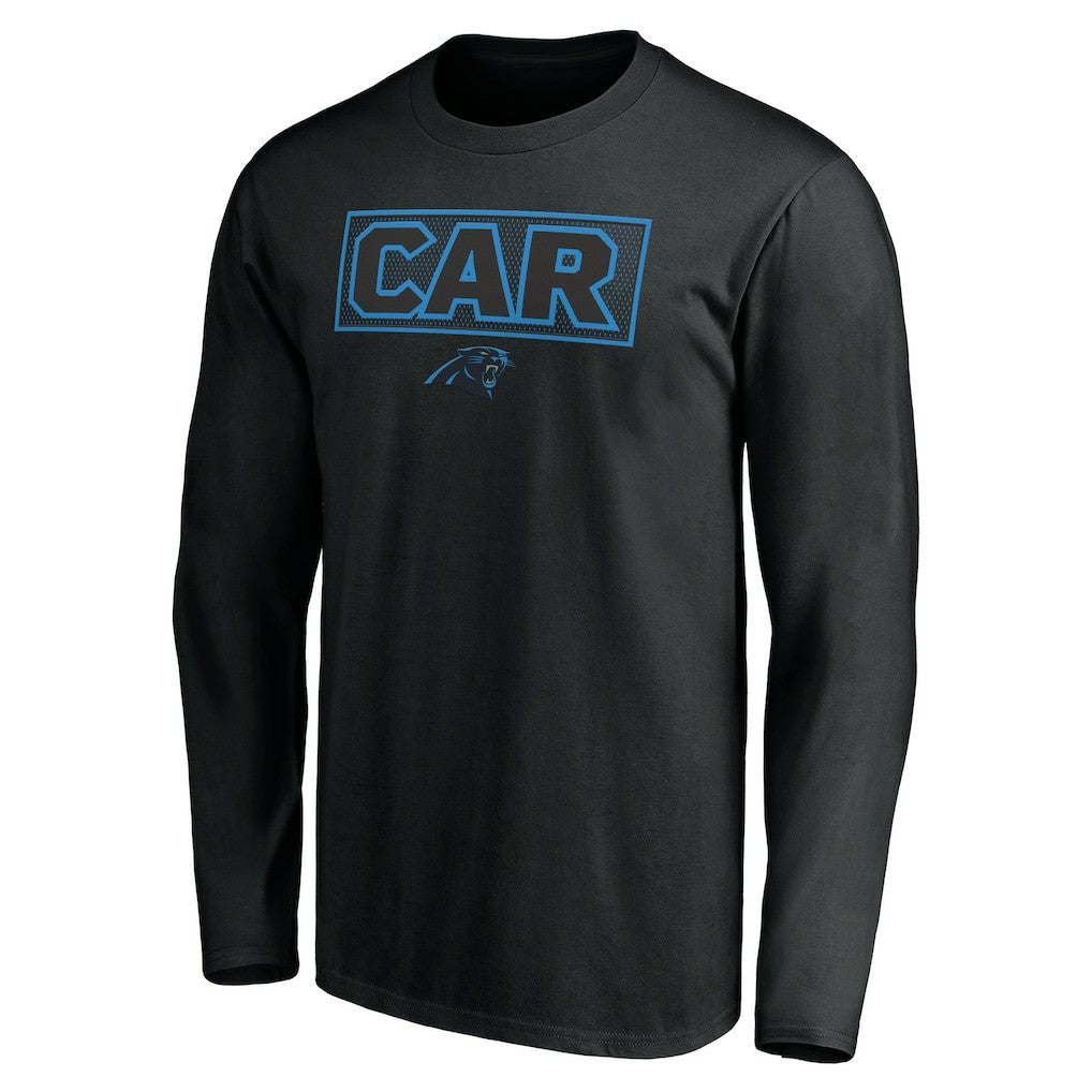 Carolina Panthers Squad Throwbacks Long Sleeve T-Shirt - Black T-shirts