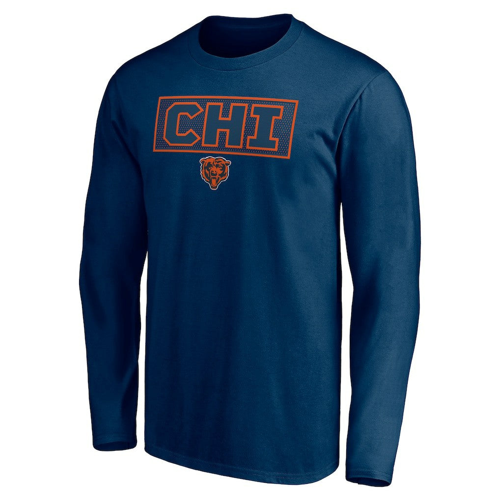 Chicago Bears Squad Throwbacks Long Sleeve T-Shirt - Navy T-shirts
