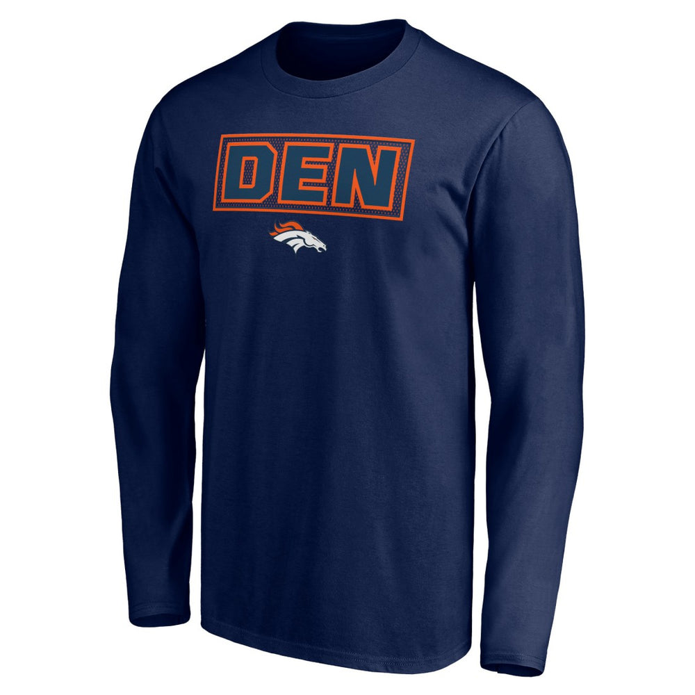 Denver Broncos Squad Throwbacks Long Sleeve T-Shirt - Navy T-shirts