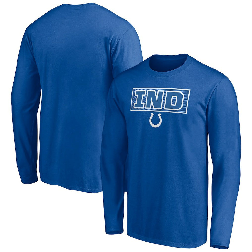 Indianapolis Colts Squad Throwbacks Long Sleeve T-Shirt - Royal T-shirts