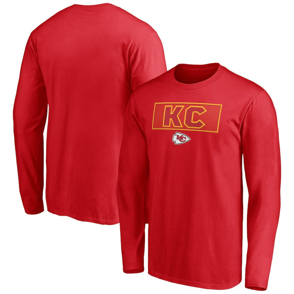 Kansas City Chiefs Squad Throwbacks Long Sleeve T-Shirt - Red T-shirts