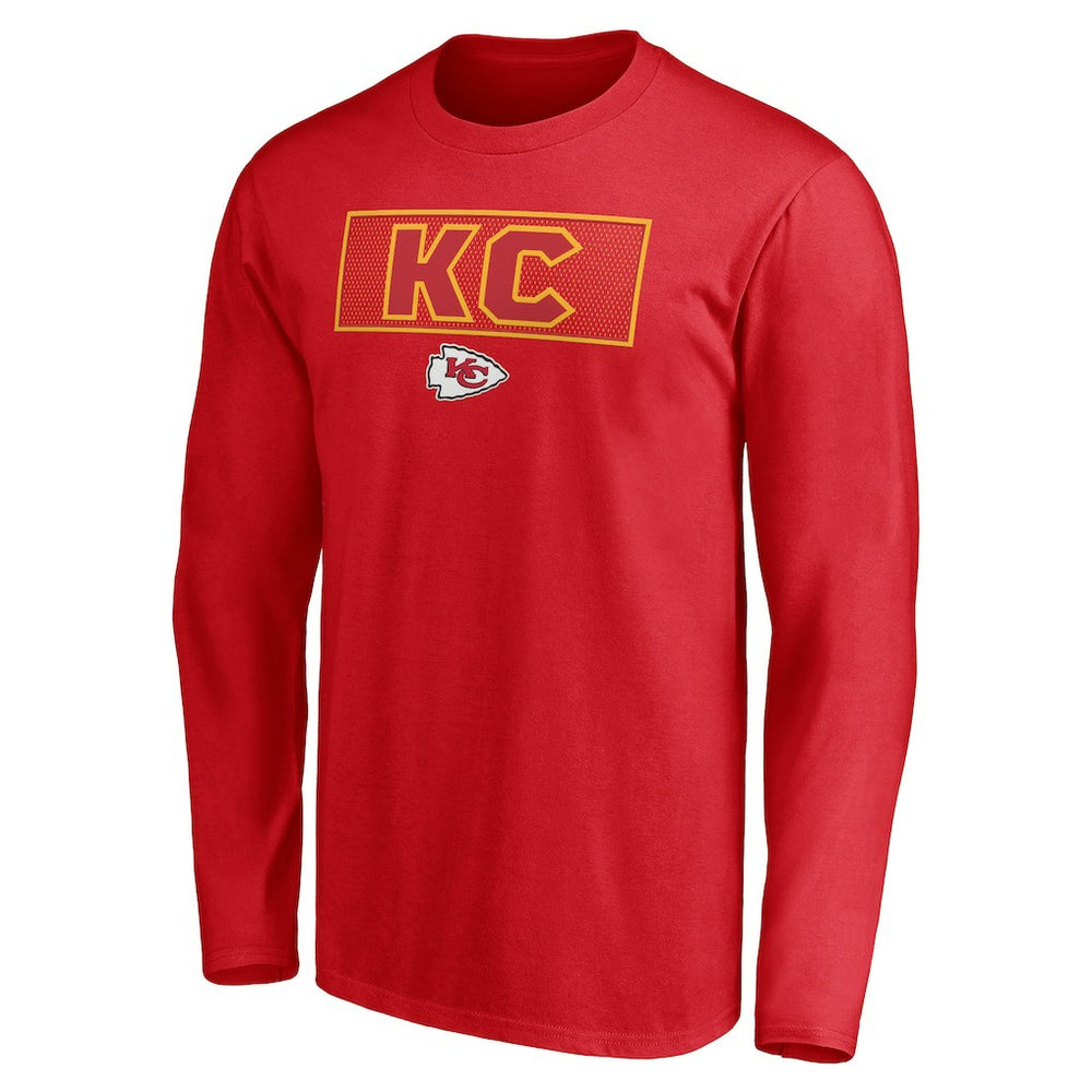Kansas City Chiefs Squad Throwbacks Long Sleeve T-Shirt - Red T-shirts