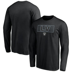 Las Vegas Raiders Squad Throwbacks Long Sleeve T-Shirt - Black T-shirts