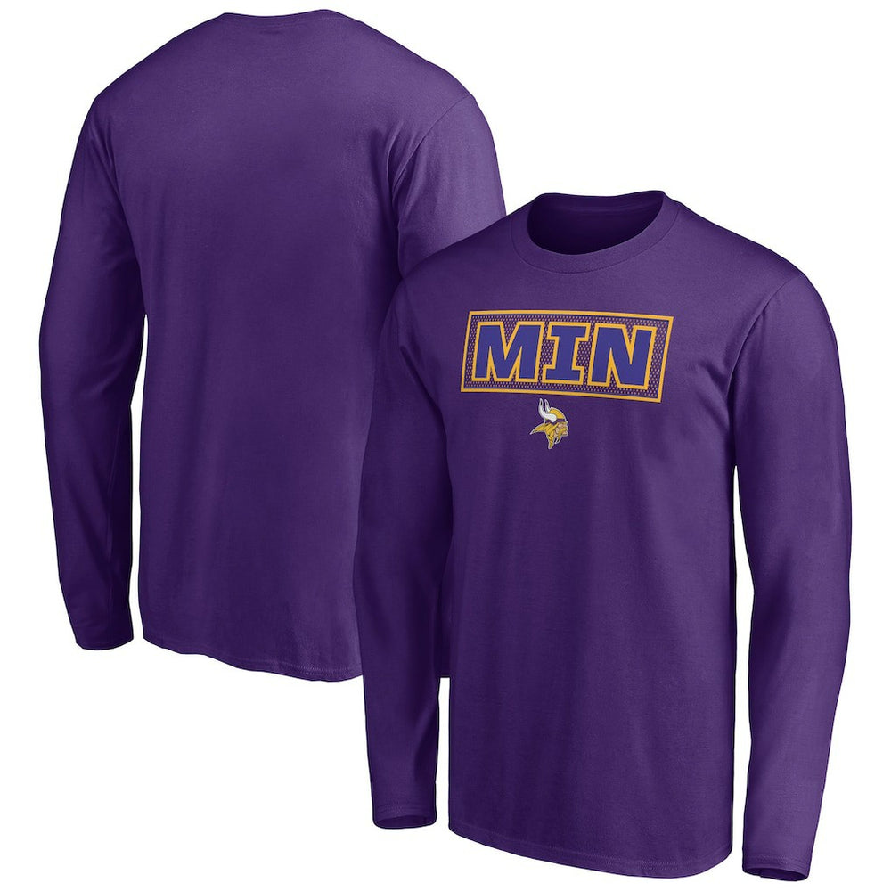 Minnesota Vikings Squad Throwbacks Long Sleeve T-Shirt - Purple T-shirts