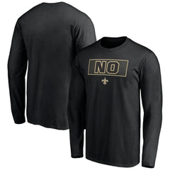 New Orleans Saints Squad Throwbacks Long Sleeve T-Shirt - Black T-shirts