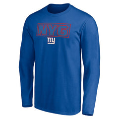 New York Giants Squad Throwbacks Long Sleeve T-Shirt - Royal T-shirts
