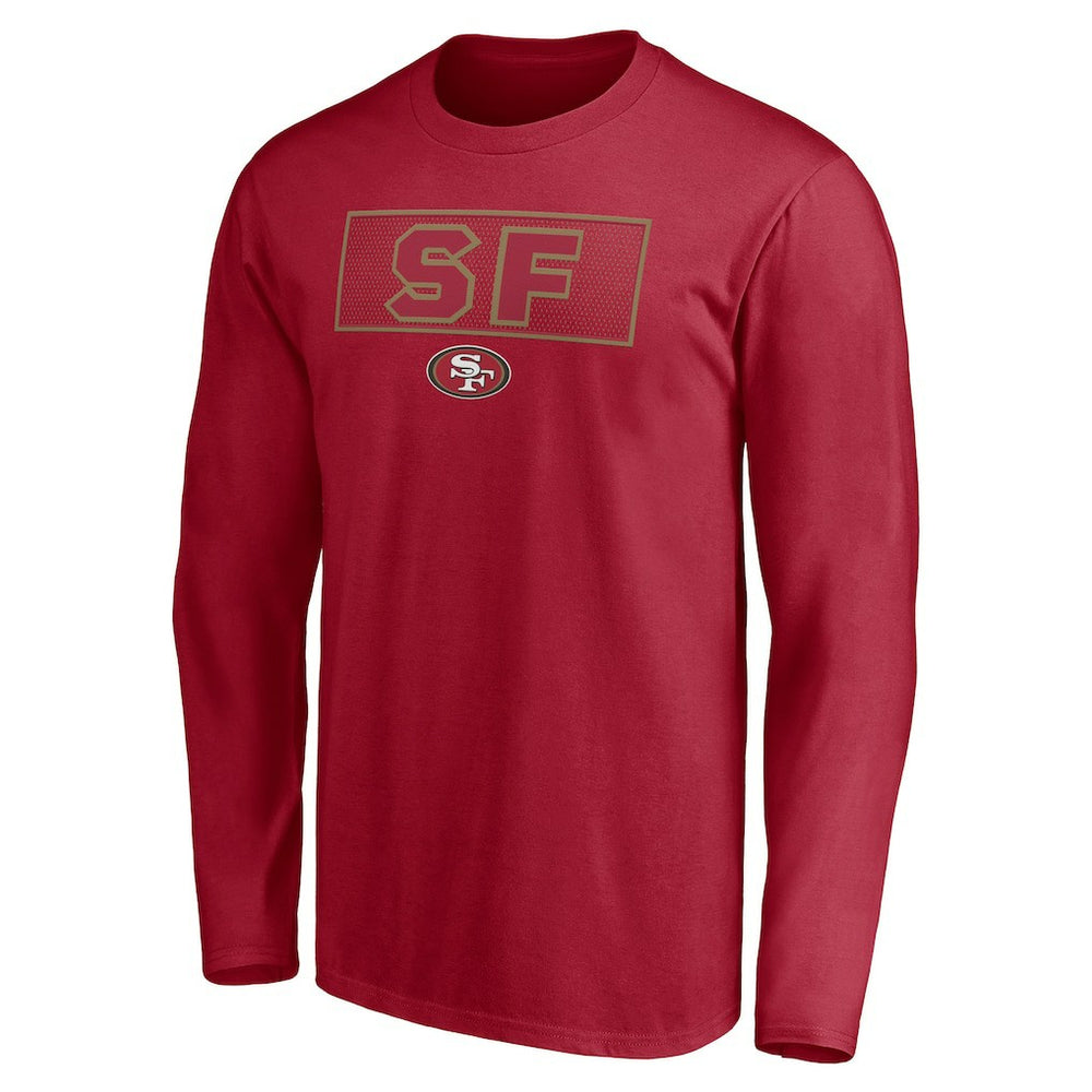 San Francisco 49ers Squad Throwbacks Long Sleeve T-Shirt - Scarlet T-shirts