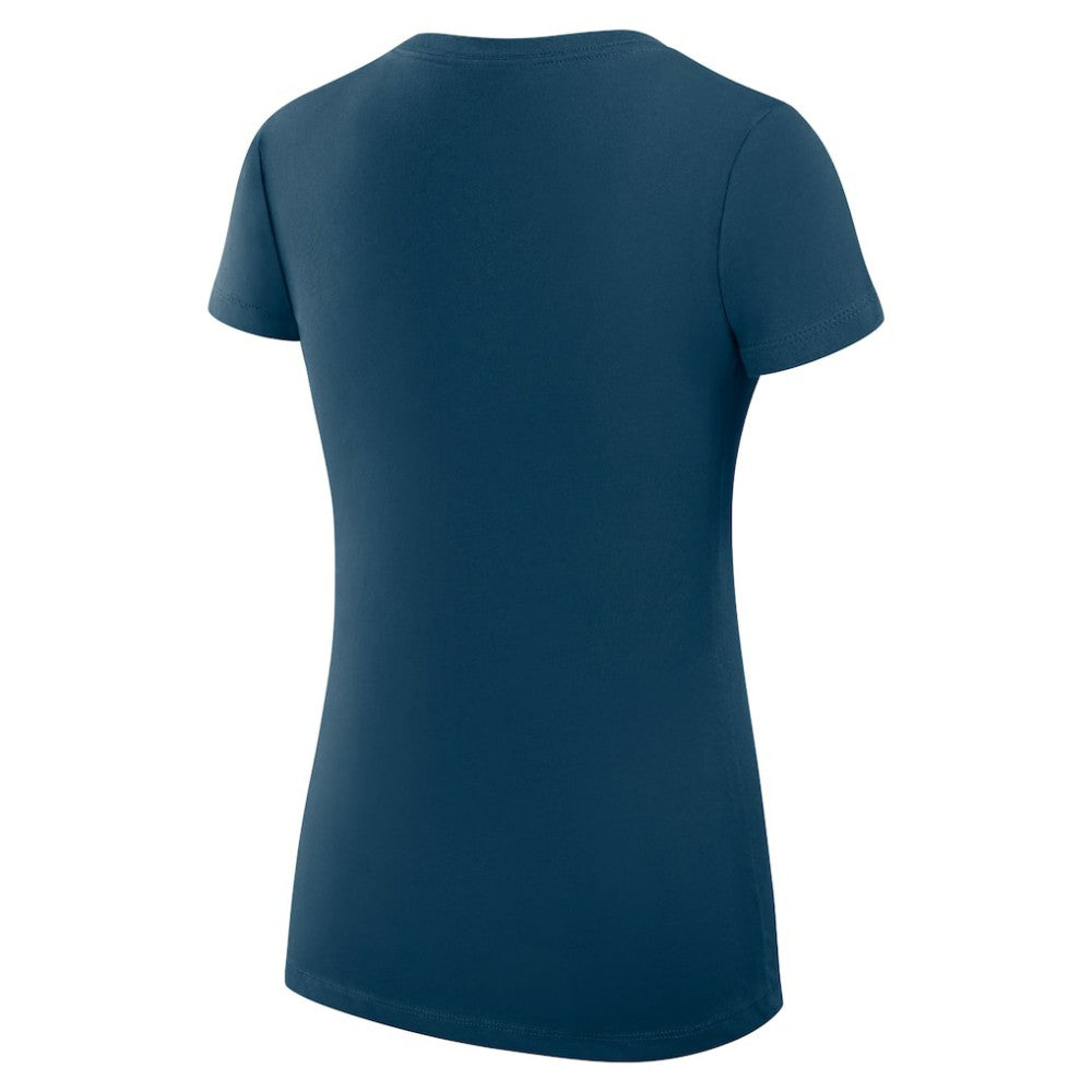 Detroit Tigers G-III 4Her by Carl Banks Women's Super-Slim Fit Lightweight Heart V-Neck T-Shirt - Navy T-shirts