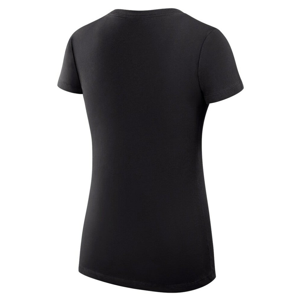Miami Marlins G-III 4Her by Carl Banks Women's Super-Slim Fit Lightweight Heart V-Neck T-Shirt - Black T-shirts
