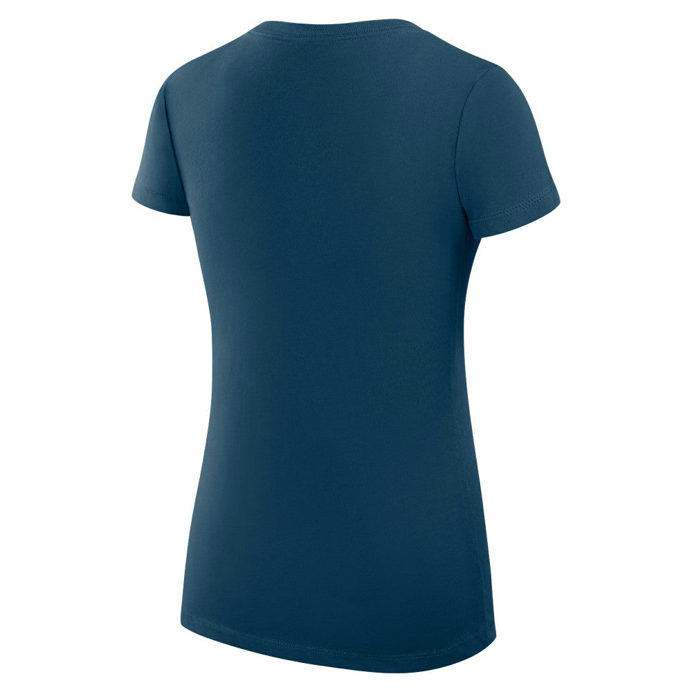 Milwaukee Brewers G-III 4Her by Carl Banks Women's Super-Slim Fit Lightweight Heart V-Neck T-Shirt - Navy T-shirts