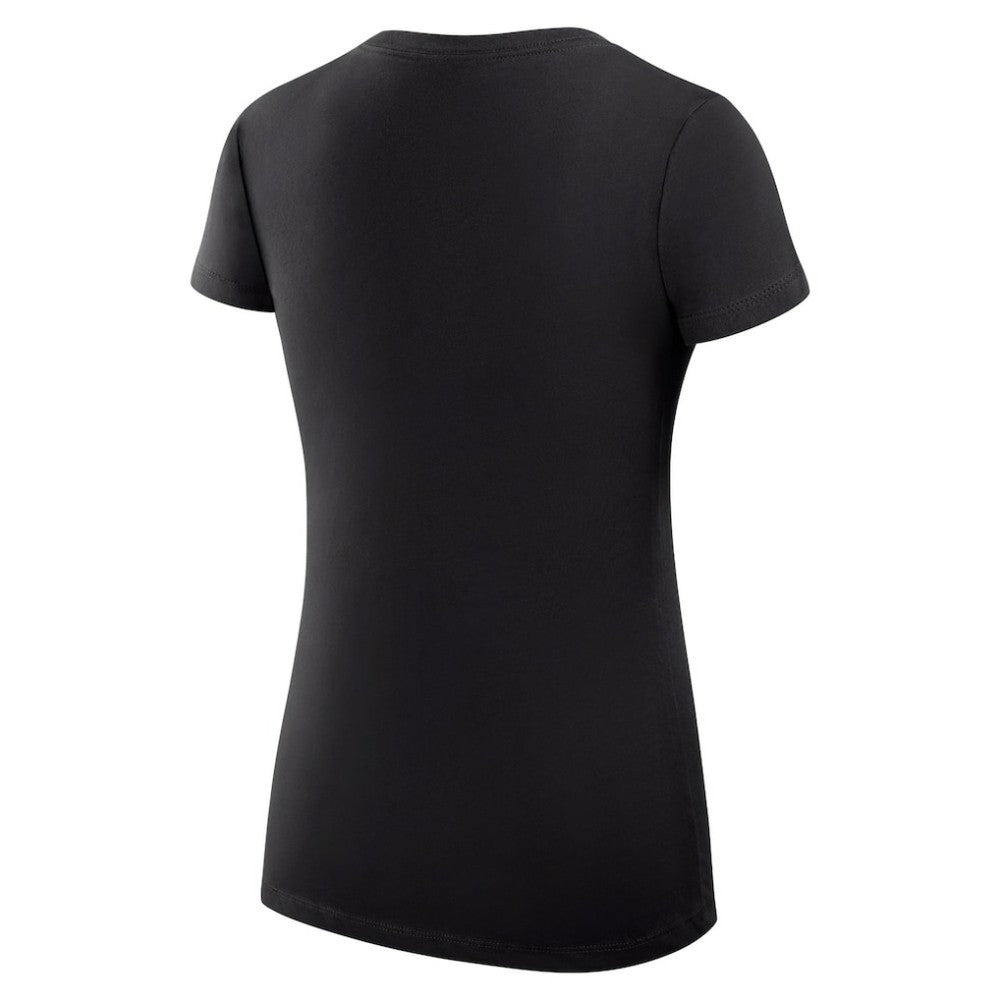 Athletics G-III 4Her by Carl Banks Women's Super-Slim Fit Lightweight Heart V-Neck T-Shirt - Black T-shirts