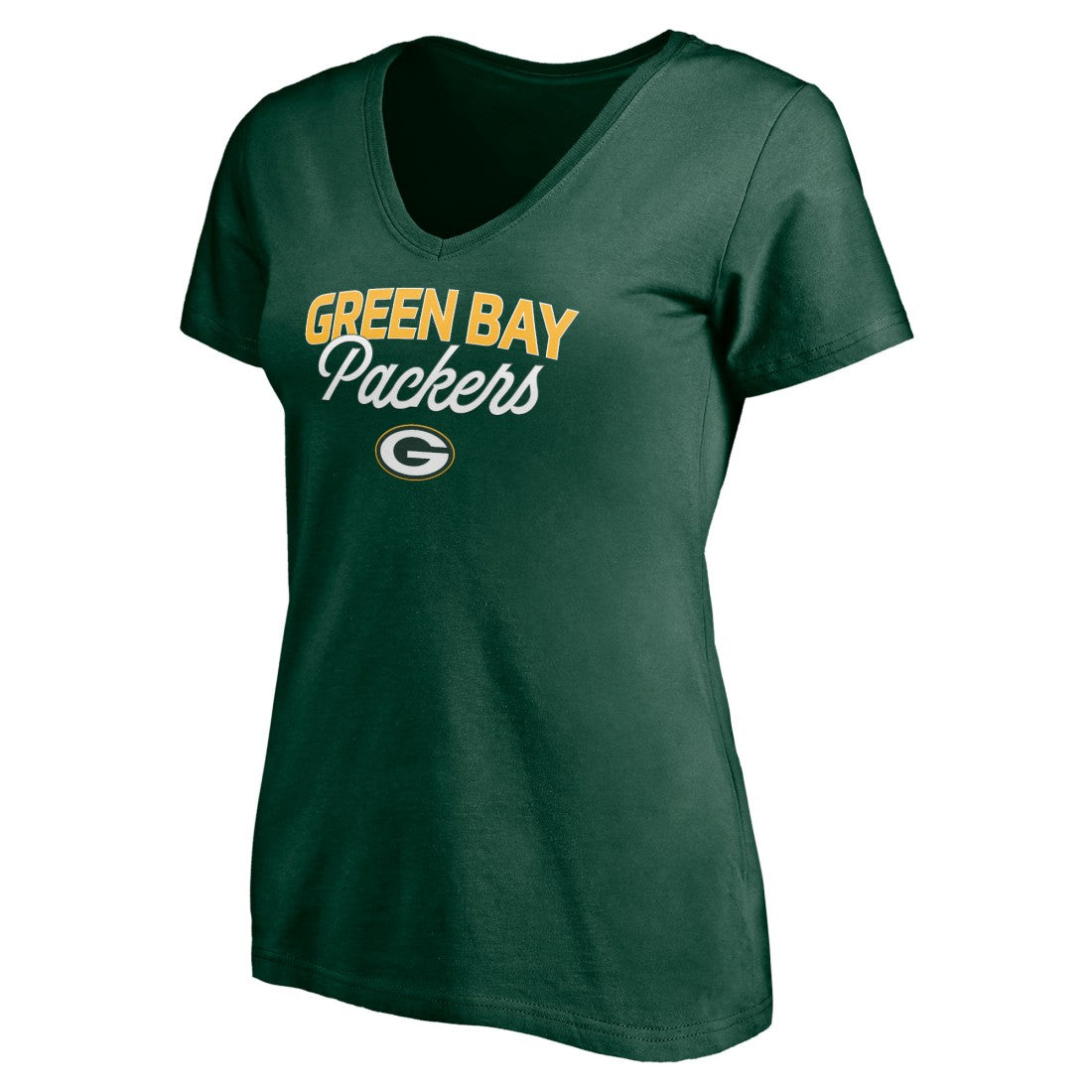 Green Bay Packers Women's Depth Chart V-Neck T-Shirt - Green T-shirts