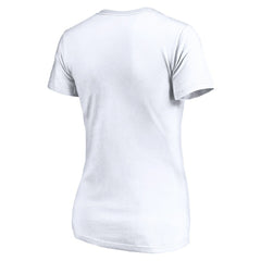 Miami Dolphins Women's Depth Chart V-Neck T-Shirt - White T-shirts