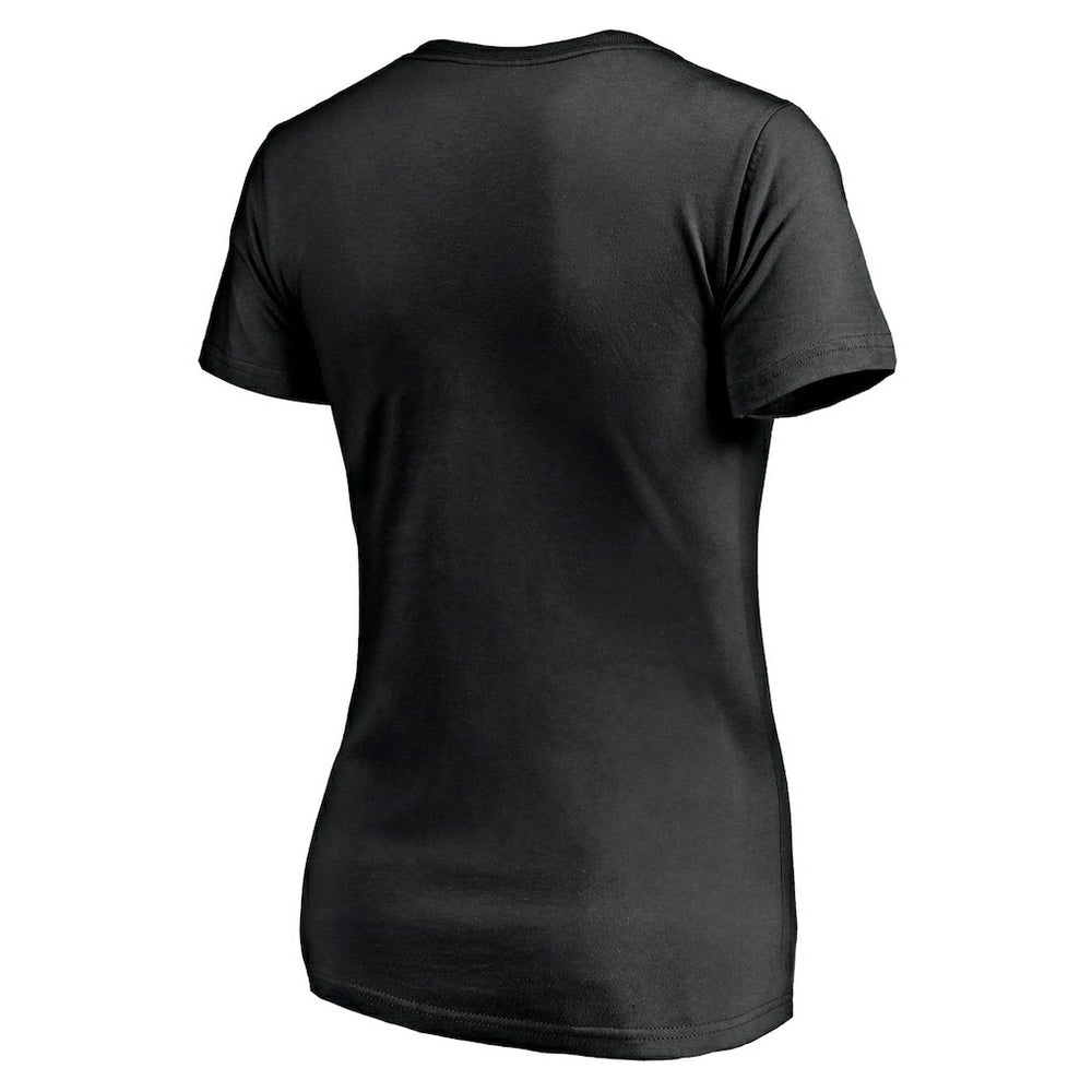 New Orleans Saints Women's Depth Chart V-Neck T-Shirt - Black T-shirts