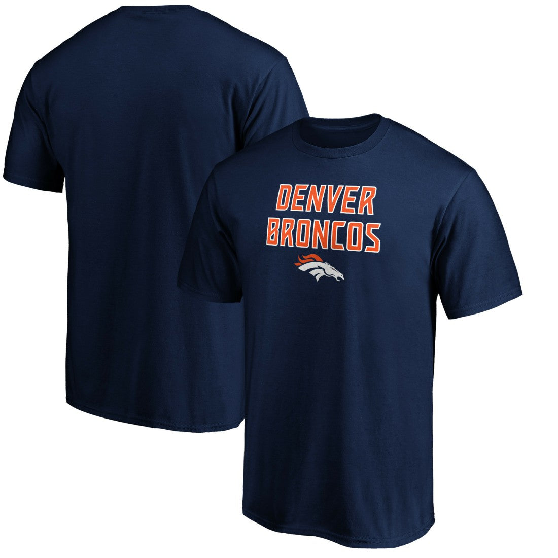Denver Broncos Game Day Stack T-Shirt - Navy T-shirts