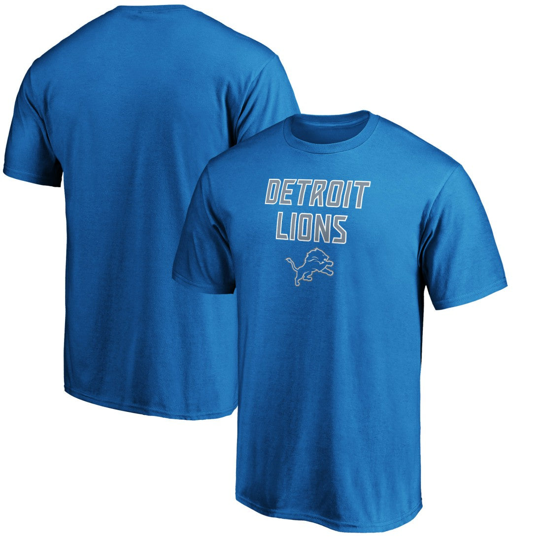 Detroit Lions Game Day Stack T-Shirt - Blue T-shirts