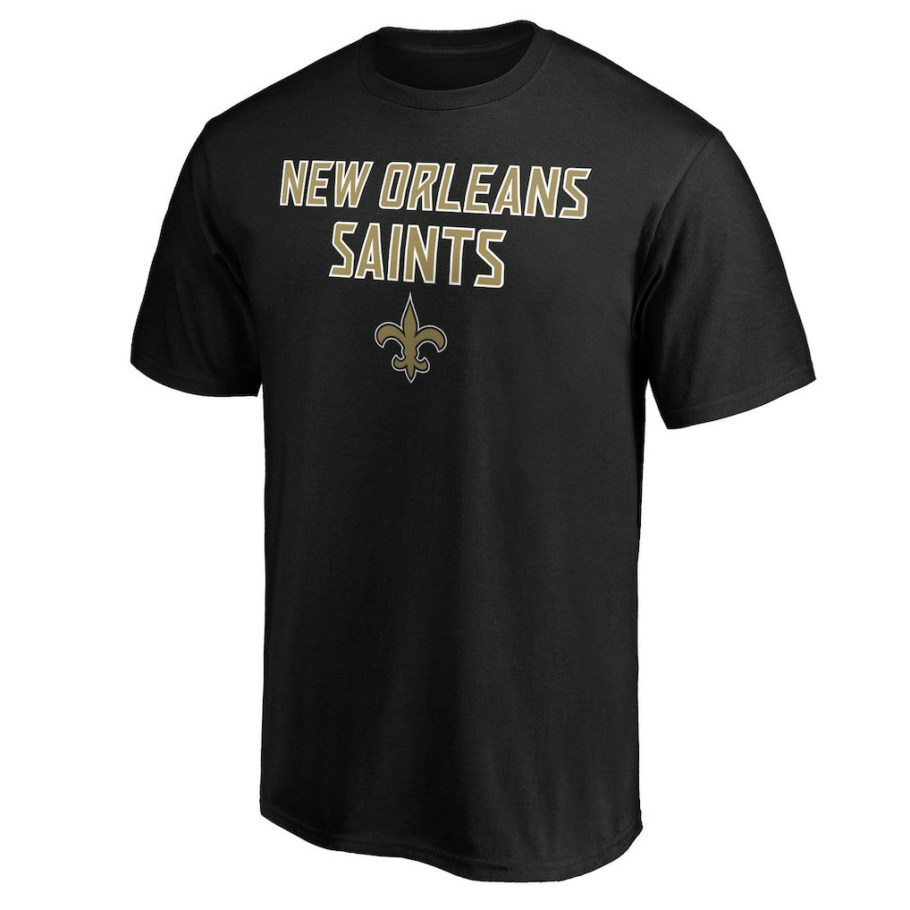 New Orleans Saints Game Day Stack T-Shirt - Black T-shirts
