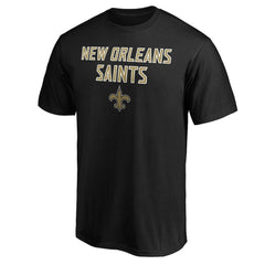 New Orleans Saints Game Day Stack T-Shirt - Black T-shirts
