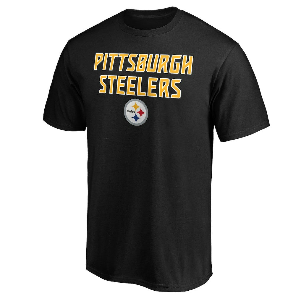 Pittsburgh Steelers Game Day Stack T-Shirt - Black T-shirts