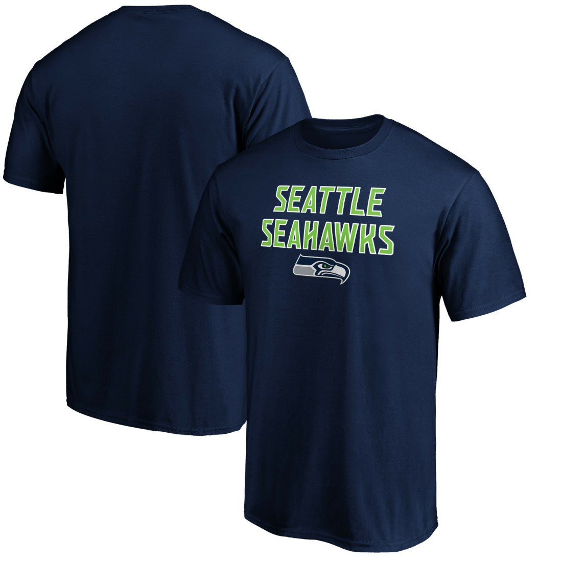 Seattle Seahawks Game Day Stack T-Shirt - College Navy T-shirts