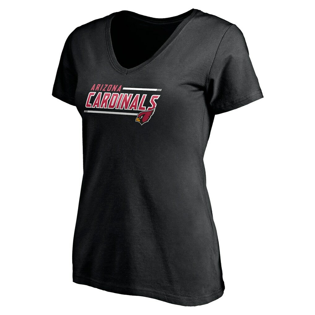 Arizona Cardinals Women's Mascot In Bounds V-Neck T-Shirt - Black T-shirts