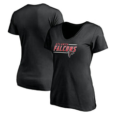 Atlanta Falcons Women's Mascot In Bounds V-Neck T-Shirt - Black T-shirts