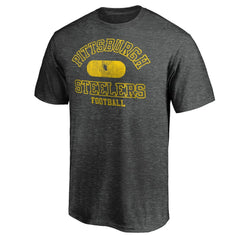 Pittsburgh Steelers Varsity Issued Throwback T-Shirt - Heather Charcoal T-shirts